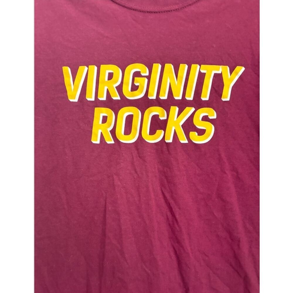 NWOT Danny Duncan Virginity Rocks Maroon T Shirt Size Large - Picture 4 of 5